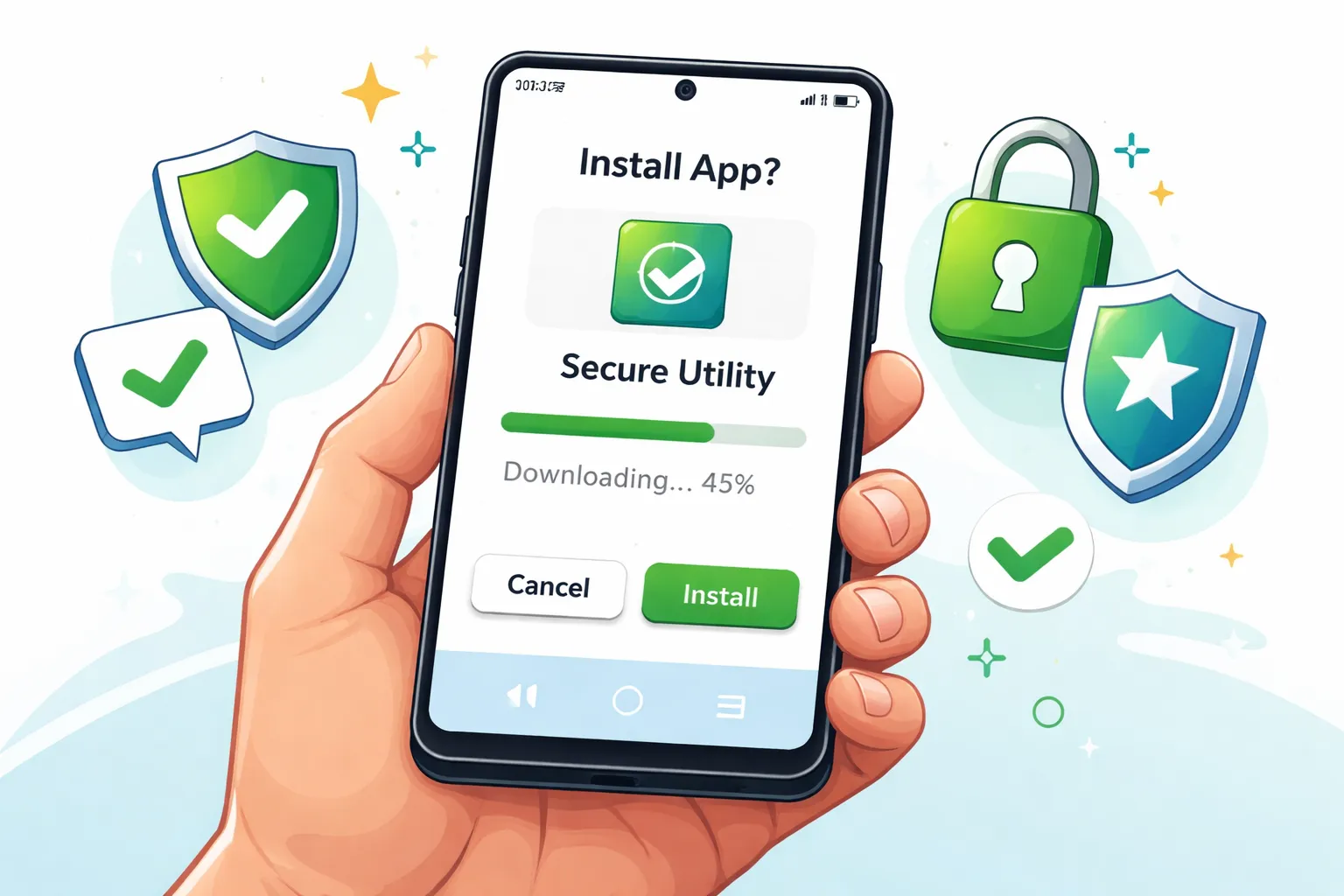 User downloading and installing the Slotrize app on Android